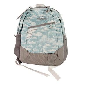 High Sierra Cloud Print Backpack Light Blue Gray School Travel Laptop Bag NWT